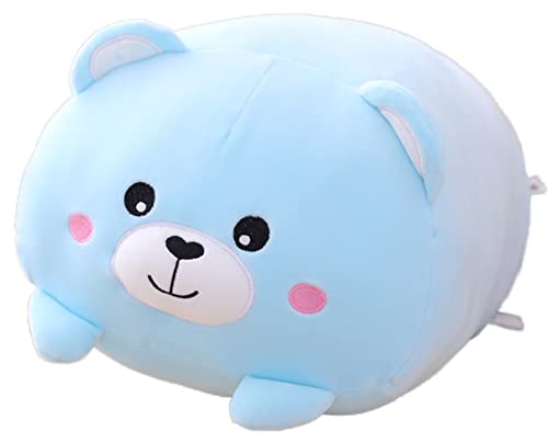 Cosgoo LONG BEAR PILLOW 20CM Cute Plush Bear Stuffed Squishy Animal Bear Cylindrical Body Bear Pillow,Super Soft Bear Hugging Toy Pillow Kids Kawaii Sleeping Bear Pillow Gifts cover
