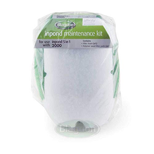 Blagdon Inpond 5 In 1 2000 Maintenance Kit, Replacement Filter Foam And Polymer Wool Filter Pad To Fit The Inpond 5 In 1 2000 Filter