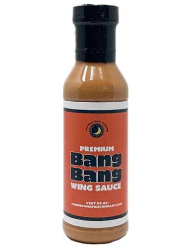 Bang Bang Wing Sauce | 12 Fluid Ounce Flavor Lock Bottle | Low Saturated Fat | Cholesterol Free | Crafted in Small Batches | Premium | Bang Bang Wing Sauce – The Ultimate Saucing Sensation for Crispy Wings!