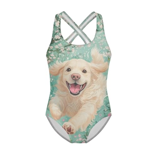 Image of One Piece Swimsuit Girls Cross-Back Bathing Suit 5-14Y Kids Swimwear Cute Swimsuits Sleeveless Bathing Suits