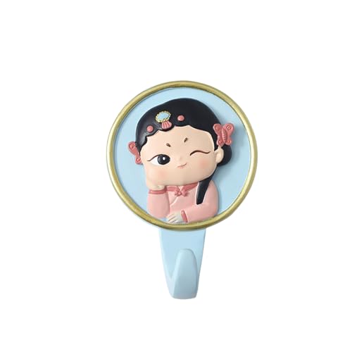 NOLLAM Entrada Perchero de ópera de Pekín, perchero decorativo montado en la pared, gancho de pared, llavero de entrada creativo para colgar sombreros y bolsas Colgar Ropa