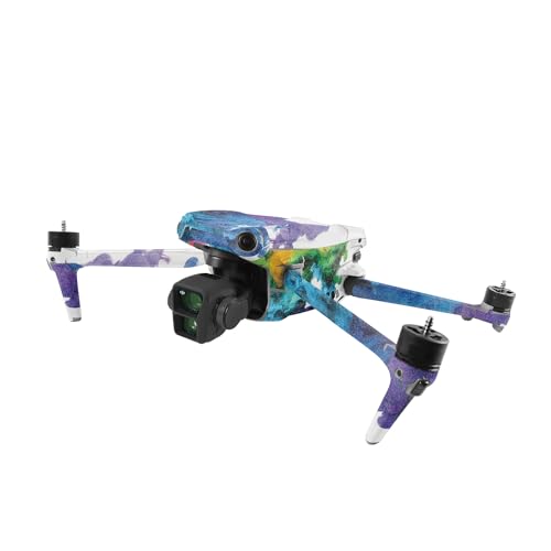 Image of MightySkins Glossy Glitter Skin Compatible with DJI Air 3 - Aqua Paint | Protective, Durable High-Gloss Glitter Finish | Easy to Apply, Remove, and Change Style
