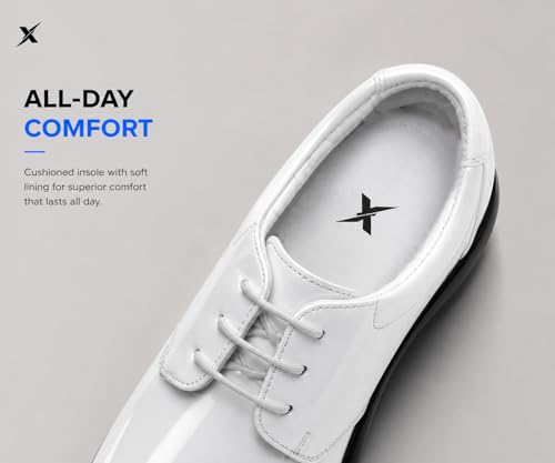 Image of Kraasa Men's Formal Lace-Up Shoes | Vegan Leather Upper | Airmix Sole | High Cushioning | Lightweight & Comfortable Office Dress Shoes