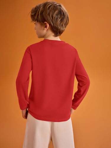 Image of Haloumoning Kids Boys Long Sleeve Crewneck T-Shirts Tee Tops 5-14 Years