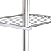 Organize It All 3 Tier Chrome Freestanding Bathroom Storage Shelf , 12.25 x 13 x 29.75 in