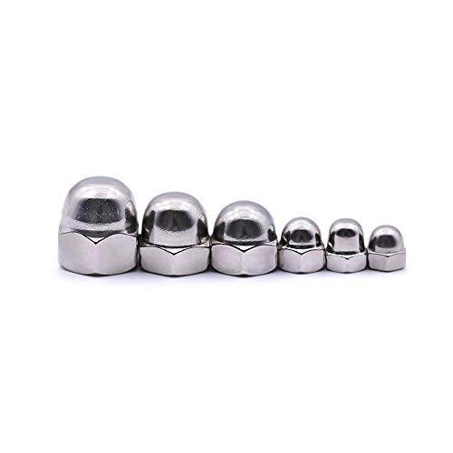 #6-32 Acorn Hex Cap Dome Head Nuts, 304 Stainless Steel 18-8, Coarse Thread Unc, Full Thead Coverage, Pack Of 50 #TOP6
