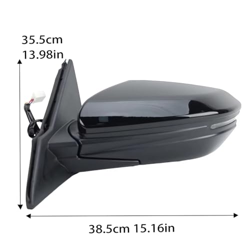Rétroviseur gaucheCivic 2016-21 solution angle mort ensemble rétroviseur noir OEM 7pin manuel