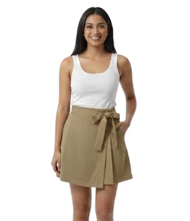 bds Garments Solid Women Wrap Around Khaki Skirt | Stylish Casual Summer Wear for Women | Comfortable Knee Length Wrap Skirt for Daily Use-picture-27