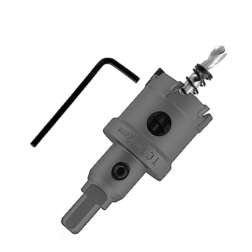 Cjueiom 32mm / 1-1/4 Inch Carbide Hole Saw, Metal Hole Cutter with Pilot Drill Bit
