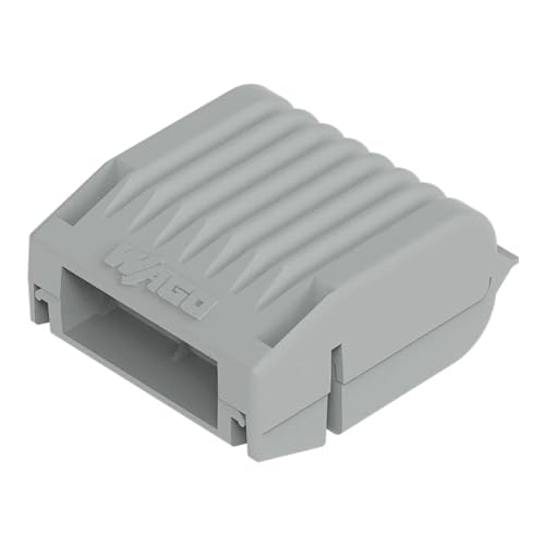 WAGO Gelbox, Contenitore in gel, per cavi di giunzione, con gel, 221, 2x73 Series, connettori max. 4 mm², senza connettori di giunzione, misura 1, grigio, 207-1331 (4 pezzi)