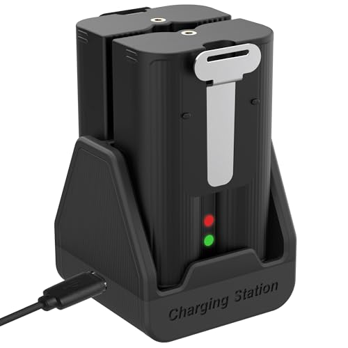 2 Pack Replacement Battery for Ring Doorbell - 7200mAh Rechargeable Quick Release Batteries with Charger Station for Ring Doorbell Stick Up Cam Spotlight Cam and Other Cam, Long-Lasting Life