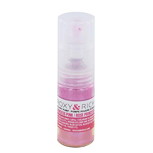 Roxy & Rich Edible Hybrid Sparkle Dust Pump, 4 Grams Princess Pink