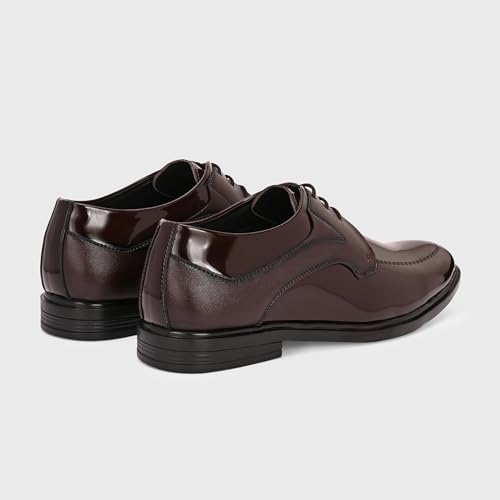 Image of Centrino Men's Formal Lace-Up Shoes | Soft & Comfortable Formal Shoe| Lace-Up, Textured Detail, Formal Business Style | Stylish-Looking Footwear (9363)