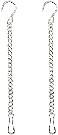 APAY Hanging Basket Chains,2 Pack 10 Inches Stainless Steel Hanging Chains for Bird Feeder Plants Billboard Chalkboards Wind Chimes Flower Pots Chains Signs and Ornaments