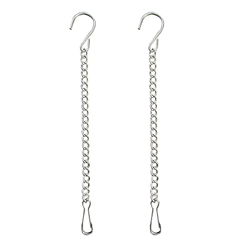 Apay Hanging Basket Chains,2 Pack 10 Inches Stainless Steel Hanging Chains For Bird Feeder Plants Billboard Chalkboards Wind Chimes Flower Pots Chains Signs And Ornaments,No Rust cover
