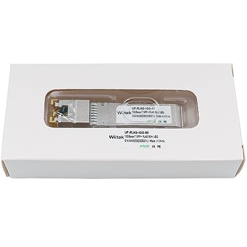 Image of 80 Meters, 10G SFP+ to RJ45 Modules, 2.5G /5G /10GBase-T Ethernet Copper RJ45 to SFP+ Transceiver Compatible for Ubiquiti UF-RJ45-10G, Plugin 10Gb SFP+ Port Switch /Router