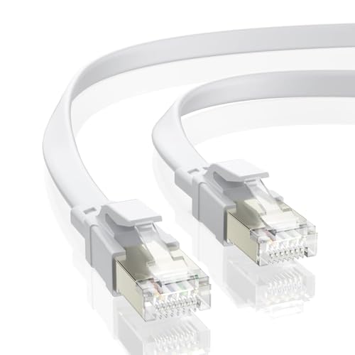 Cat 8 Ethernet Cable 6FT High Speed Flat Patch Cord for Router,Modem,Switch,Gaming,PC,Home Network,Streaming Devices