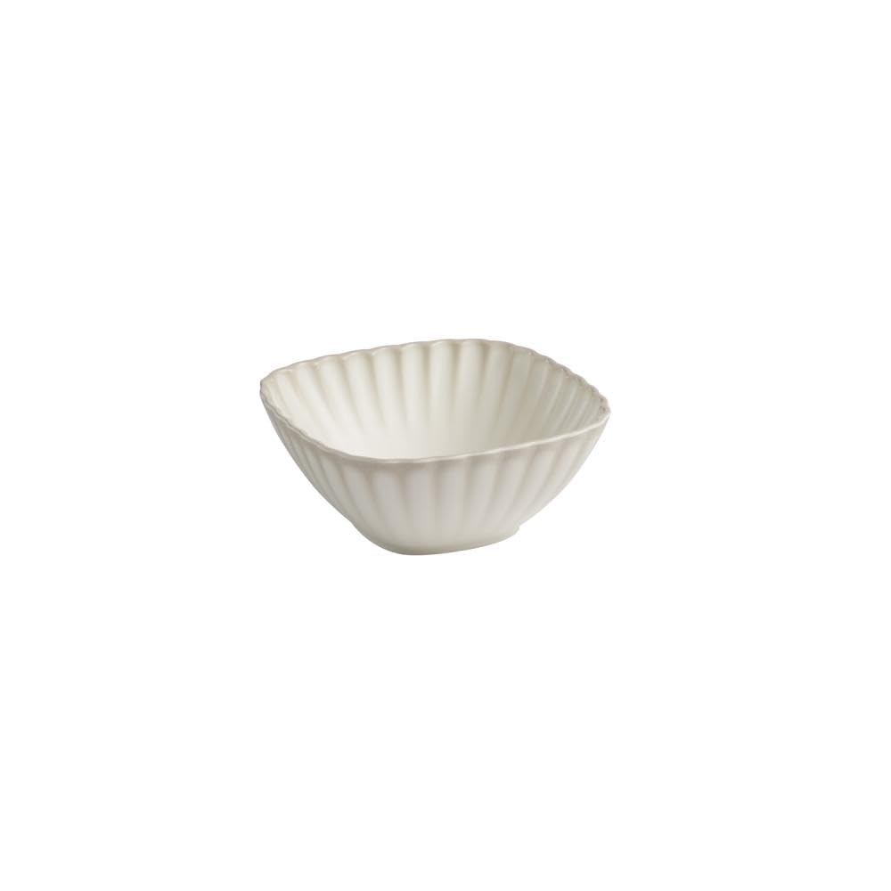 APS 85608 Arumi Bowl - Melamine, 19 x 19 x 8 cm, White/Beige, 1.1 litres, Stackable, Dishwasher Safe