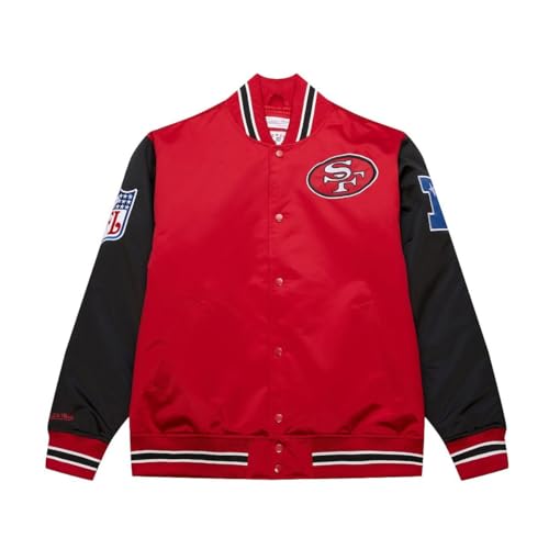 Mitchell & Ness Giacca in raso pesante NFL Primetime - San Francisco 49ers, XL