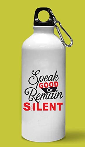Crazy Sutra Classic Printed Speak Good Or Remain Silent Sipper | Funky One Liner Sipper | Funky Quotes printed water sipper bottle gift for boyfriend gift for girlfriend gift for husband gift for wife gift for friend fruit infuser gifting online (600ml) [Sipper_SpeakGood_C]-picture-12