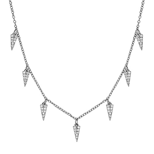 Collier triangle diamant empilé pour femme idée cadeau anniversaire