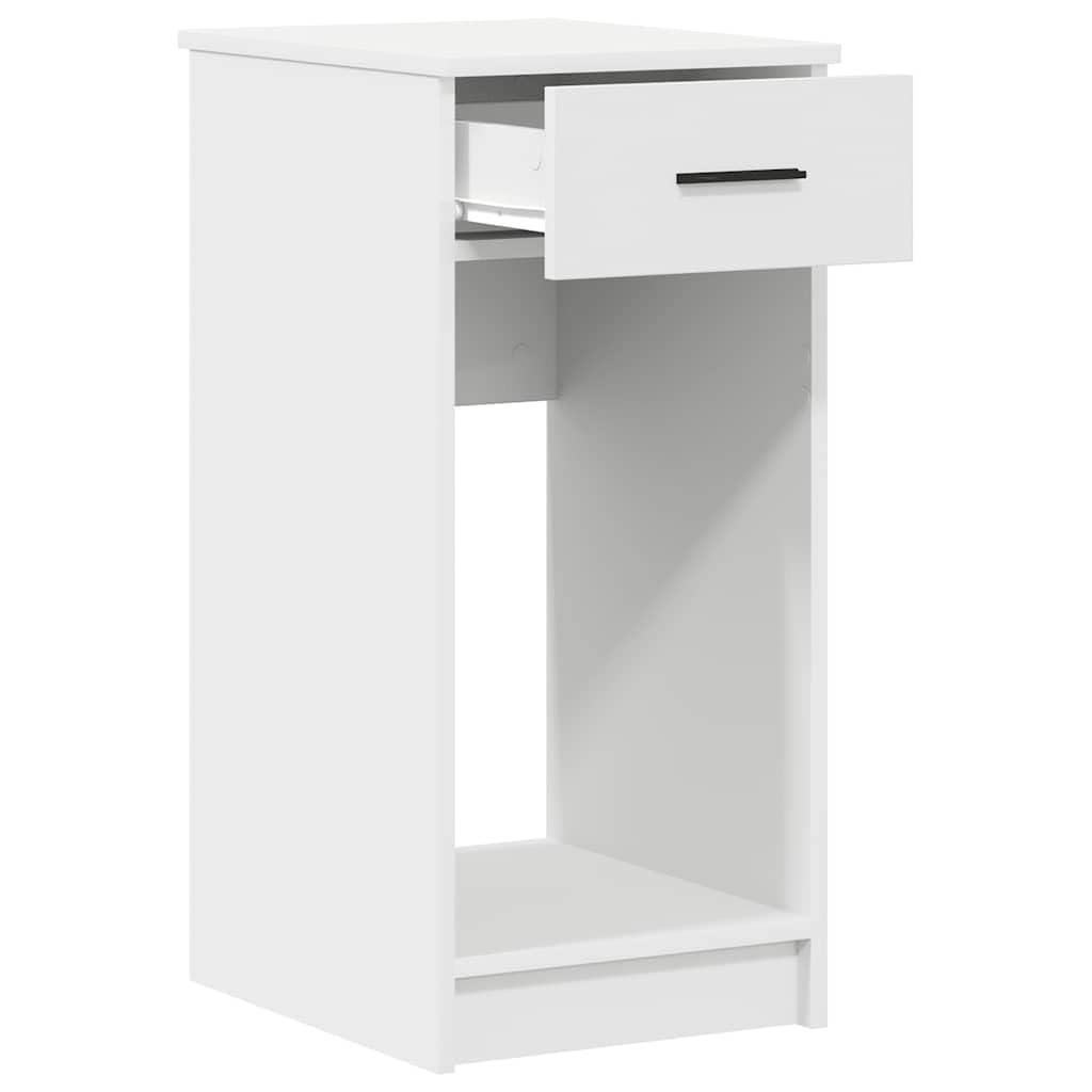 Computerschrank mit Schublade Weiß Holzwerkstoff 35x45x77 cm für Homeoffice und Büro, vielseitiger Arbeitstisch mit Stauraum und Ablage für Schreibtischzubehör