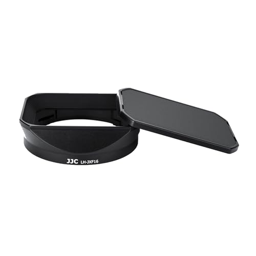JJC Bayonet Dedicated Metal Lens Hood for Fuji Fujifilm Fujinon Lens XF 16mm F1.4 R WR, Replaces Fuji LH-XF16 Lens Hood (Standard Version with a Hood Cap)