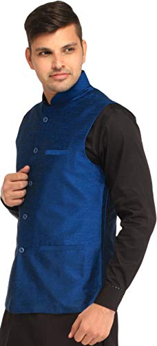 Plain Wedding Waistcoat with Front Pockets - Art Silk2