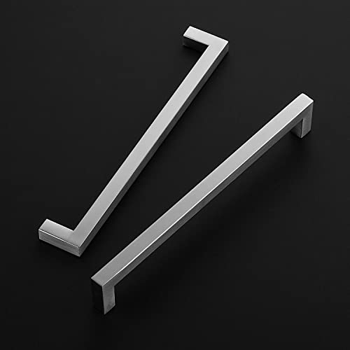 Image of Ravinte 10 Pack 8-4 /5 Inch Square Cabinet Handles - Satin Nickel & Brushed Nickel Drawer Pulls - Kitchen Cabinet Hardware