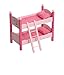 Produktbild Bayer Chic 2000® Puppenbett Doppelstockbett  Papilio Pink Rosa  Puppenhochbett mit Leiter & Bettwäsche  Puppen bis 48 cm  Puppenzubehör, Holzpuppenbett
