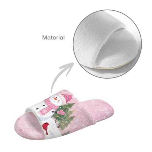 Snowman Print Women House Slippers Non Slip Indoor Slipper Soft Warm Shoes for Bedroom Living Room4