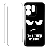 UOGNADGD Compatible with Oppo Reno 15 Pro 5G Global Case Colorful Custom Cover with 2 Pack Tempered Glass Screen Protectors - Shockproof Scratch-Resistant (Don't Touch)