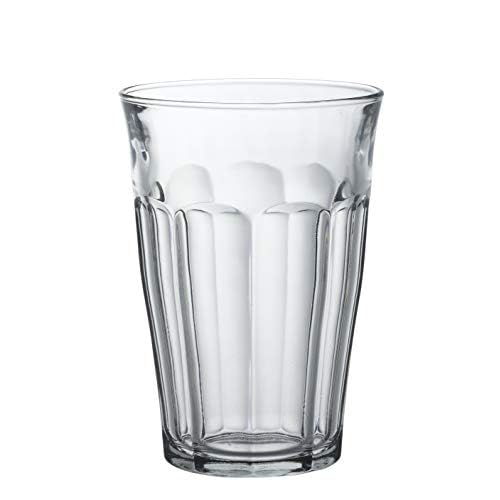 Duralex Tempered Glass, Made In France Picardie Clear Tumbler, Set of 6, 12.62 oz.