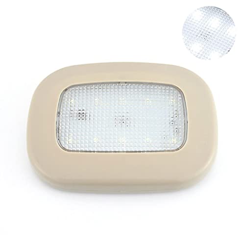 Image of Car Ceiling Dome Roof Light Universal Magnetic Light Usb Rechargeable Wireless For Interior And Exterior Of Cars (Beige Shell, White Light, Led)