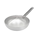 Pentole Agnelli Alluminio 3 mm Professionale Padella Alta per Saltare con Manico Inox, Argento, con rivestimento antiaderente, 36 cm
