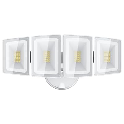 USTELLAR 100W 10000lm Floods Light Outdoor, Switch Controlled LED Security Lights with 4 Adjustable Heads, 5000K Daylight, IP65 Waterproof, Bright Exterior LED Flood Light Hardwired Yard-White