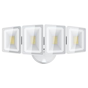 USTELLAR 100W LED Flood Light Outdoor, 10000LM Super Bright Flood Lights Outdoor, IP65 Waterproof Exterior Security Light, 5000K White Switch Controlled Flood Light Hardwired for Eave, Backyard 1 Pack