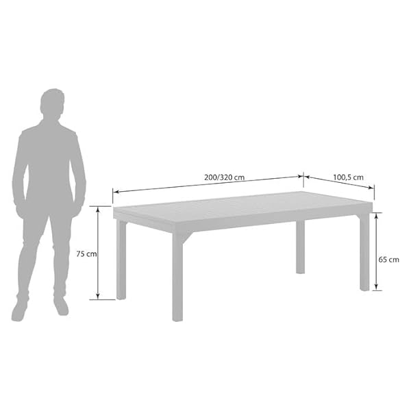 OUTLIV. Lucca Ausziehtisch Aluminium Anthrazit