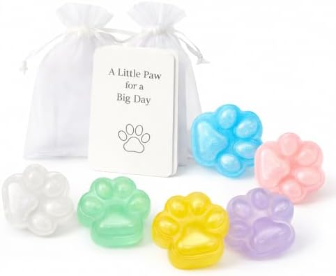 Dog Birthday Party Favors Set, Paw Print Keepsake Gifts with Thank You Cards and Organza Bags, Puppy Birthday Decorations, Pet Party Favor Gifts for Guests, Dog Birthday Supplies Keepsake Set image 3