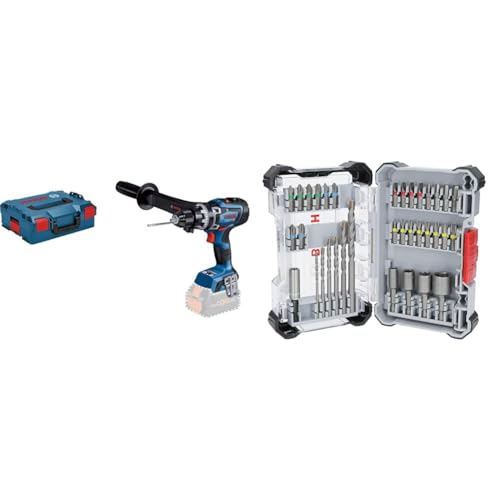 Bosch Professional 18V System BITURBO Akku Schlagbohrschrauber GSB 18V-150 C + 35x Extra Hard Schrauberbit‑ und CYL-3 Bohrer-Set, 35‑tlg. (197 x 110,5 mm, Professional Zubehör)