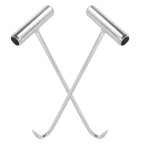 Gancho para tapas de alcantarilla resistente de hierro galvanizado con mango en T ergonómico