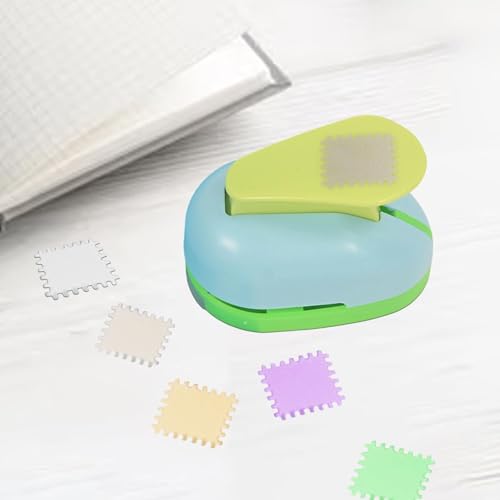 Image of UJEAVETTE Postage Stamp Punch for Office Supplies Scrapbooking Birthday Greeting Cards|Premium Craft Tool - ABS Plastic, zinc Alloy 7.4cmx4.4cmx5.2cm /2.91inchx1.73inchx2.05inch