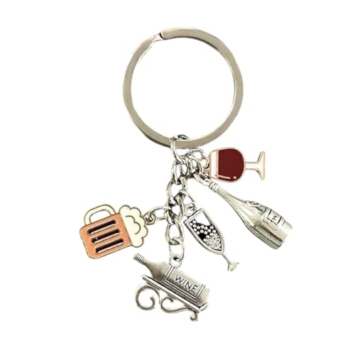[亜細亜宝飾堂] ワイン ビール キーホルダー チャーム ボトル グラス 樽 酒 果実 熟成（Amazon）