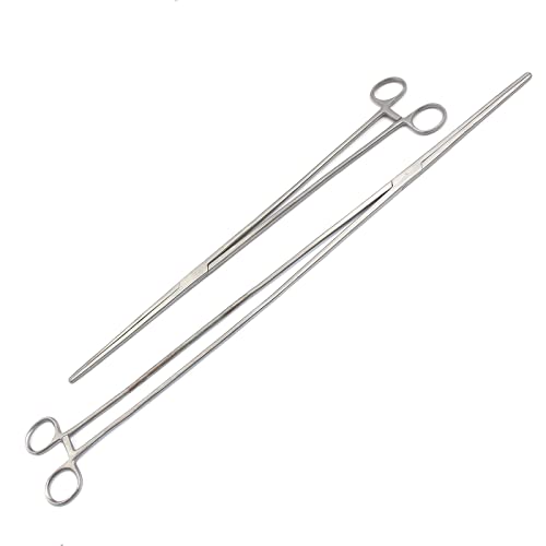 2pc Fishing Set 20" + 24" Straight Hemostat Forceps Locking Clamps Stainless Steel Pean Forceps Clamps image 3