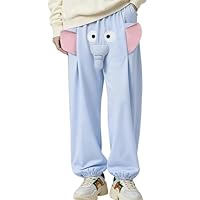 Rrlihjgu Children's Elephant Trousers, Cute Sleep Trousers – Elephant Pyjamas, for Parties, Travel, School, Hotels, Dorm, Apartment, Sleep