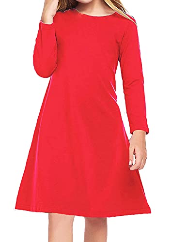 Re Tech UK Kids Girls Swing Skater Dress Long Sleeve Flared Top Infants School Uniform Costume Fancy Dresses Party Formal 3-4 5-6 7-8 9-10 11-12 13 Years Winter Birthday World Book Day - Image 4