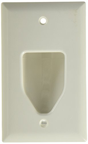 Datacomm 450001WH-2 1 Gang Recessed Low Voltage Plate, 2 Pack