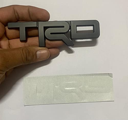 Image of Emblems for Car & Bike Metal Lo.go and Me.tal Lo.go, Auto Accessories for Car Emblem 3D Badge Auto Racing Sport Sticker Grand Tourer Decal. (Black TRD Small Metal Logo)
