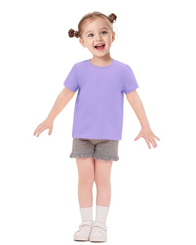 3 Pack Baby Girls Short Sleeve T-Shirts Infant Soft Cotton Tee Toddler Girl Clothes Size 18M-5T4