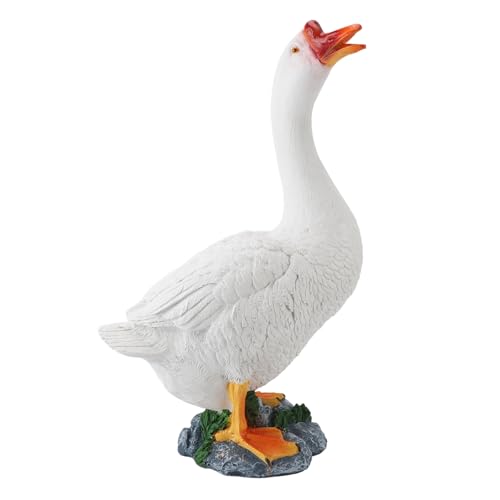Décoration de jardin pour extérieur statue d'oie résistante aux intempéries - 2